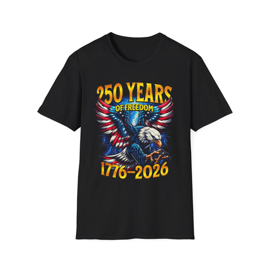 250 Years of Freedom — American Eagle Tee | 1776–2026 Patriotic Shirt