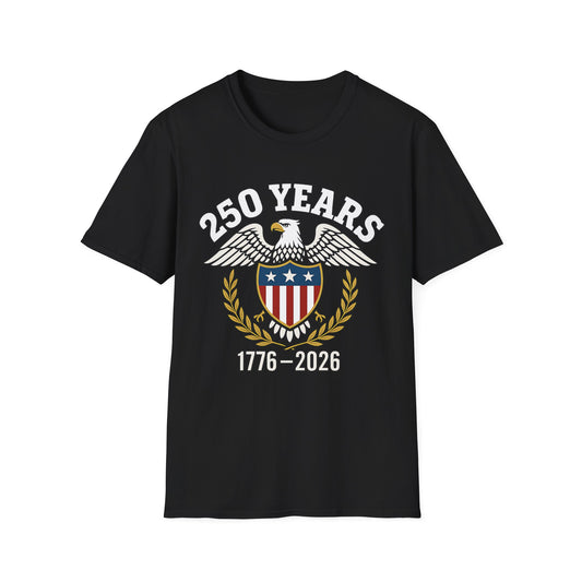 250 Years Crest — American Eagle & Shield Tee | 1776–2026 Heritage Shirt