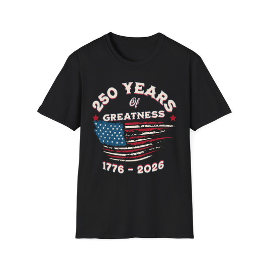 250 Years of Greatness Tee — Vintage Distressed Flag | 1776–2026 Shirt