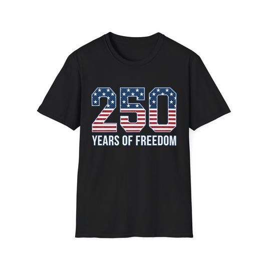 250 Years of Freedom Tee — Vintage Flag Typography | 1776–2026 Shirt