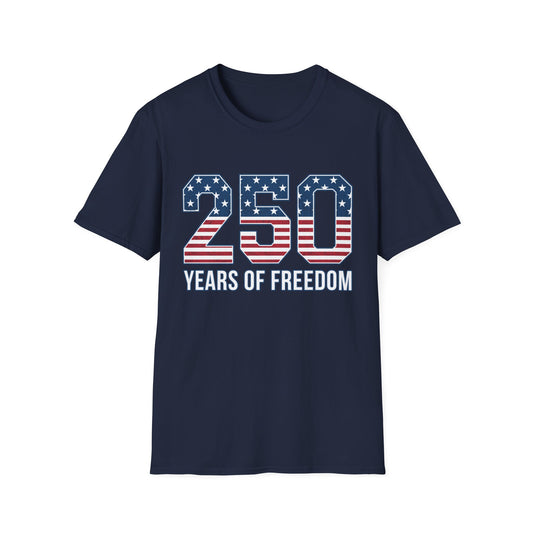 250 Years of Freedom Tee — Vintage Flag Typography | 1776–2026 Shirt